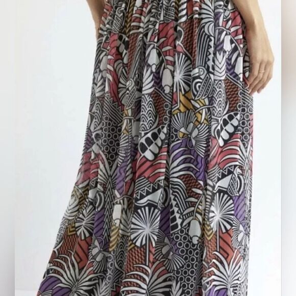 Farm Rio Anthropologie Tropical Maxi Skirt In Novelty Size Large NWT - Picture 3 of 9